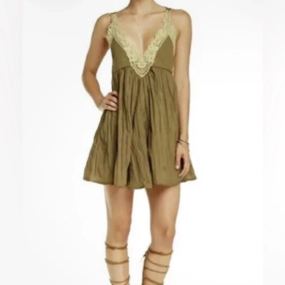 Free People Breathless lave mini babydoll dress. Size medium. - Picture 4 of 15
